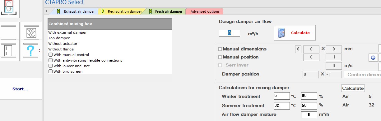Synthetic/Metallic Filter — configuration panel