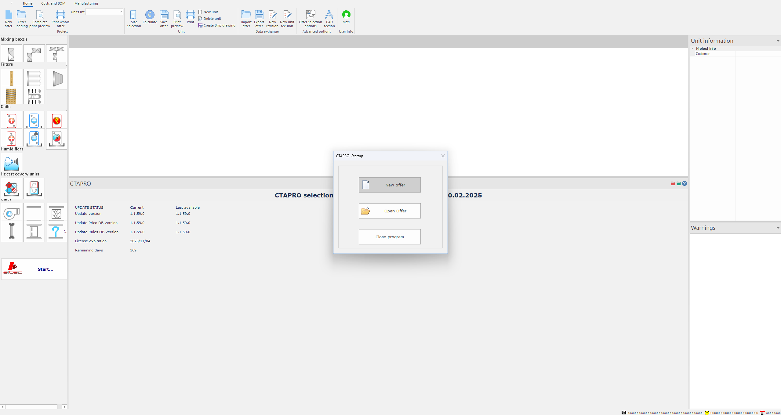 CTAPRO Main Interface — full workspace overview